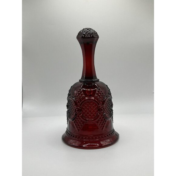 Vintage Avon Cape Cod Ruby Red Glass Bell, 6 3/4" Tall x 3 1/2" Diameter - Picture 2 of 4